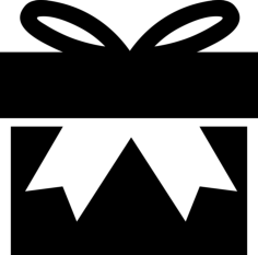 Gift Box With Big Ribbon Bow Vinyl Svg File, Free Vectors File
